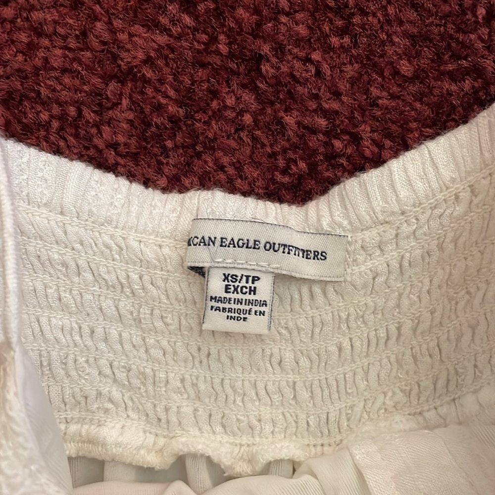 American Eagle Outfitters White Textured Mini Dress - Picture 2 of 4